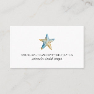 Sea Ocean Boho Starfish Business Card