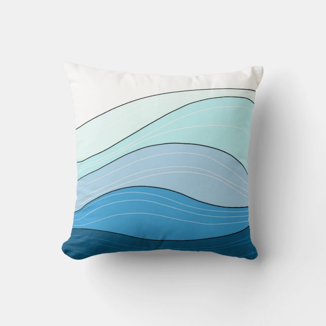 Sea Ocean Design 226 Throw Pillow (Front)