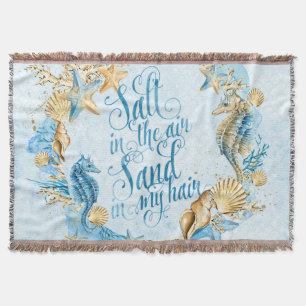 Sea & ocean pattern throw blanket