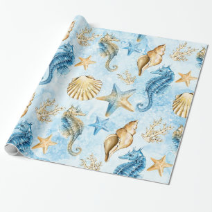 Sea & ocean pattern wrapping paper