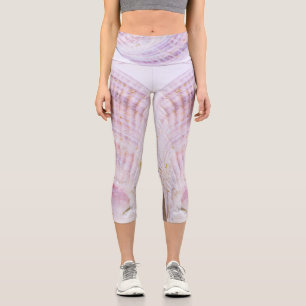 Sea Ocean Shell texture structure details Capri Leggings