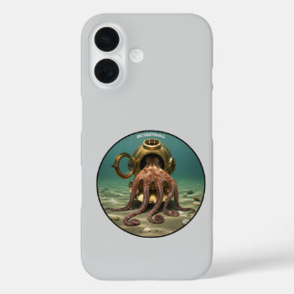Sea Octopus Inside of a Vintage Diving Helmet URM iPhone 16 Case