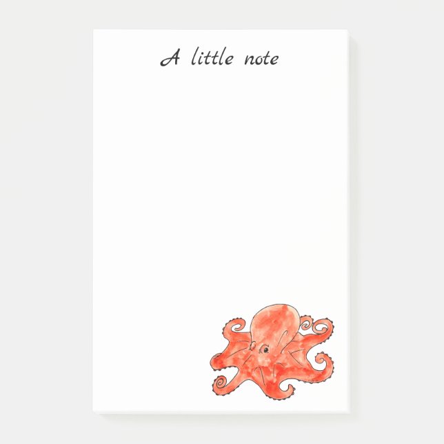 sea octopus post-it notes (Front)