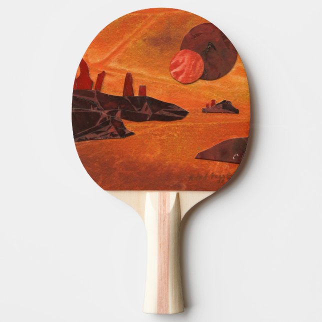 "Sea of Fire" Ping Pong Paddle (Front)