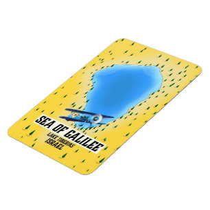 Sea of Galilee Israel map poster Magnet
