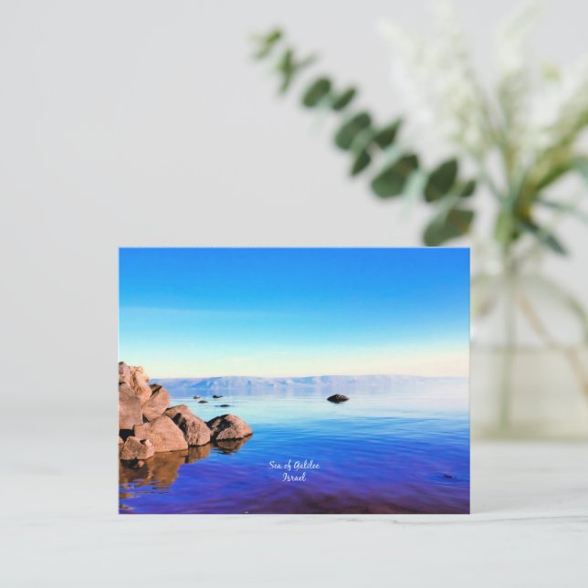 Sea of Galilee, Israel scenic photograph Postcard (Standing Front)