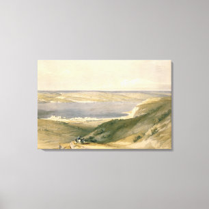 Sea of Galilee or Genezareth, looking towards Bash Canvas Print