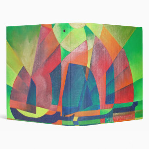 Sea of Green With Cubist Abstract Junks Binder