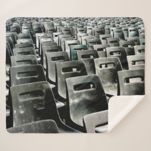 Sea of Grey Chairs Sherpa Blanket