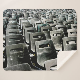 Sea of Grey Chairs Sherpa Blanket