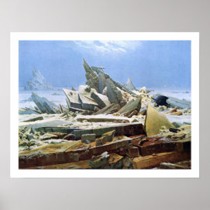 Sea of Ice - Masterpiece Painting by Friedrich Poster
