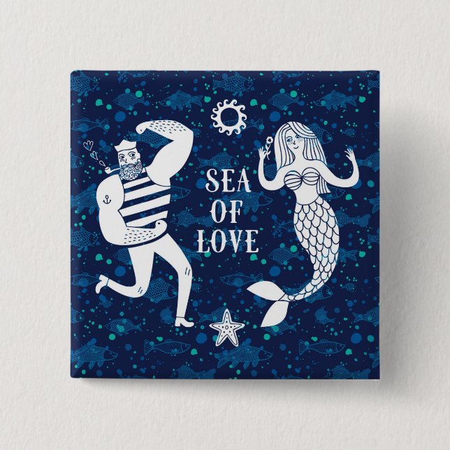 Sea Of Love Poster 2 Inch Square Button (Front)