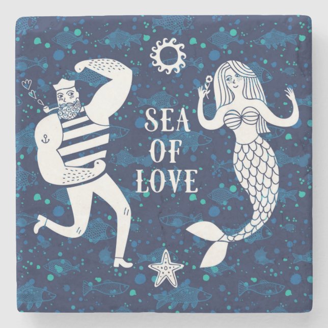 Sea Of Love Poster Stone Coaster (Front)