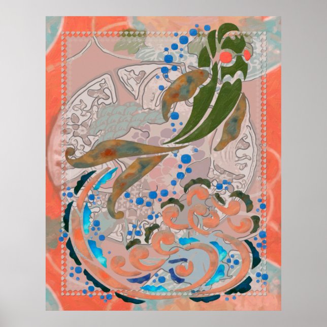 Sea of Peace Asian Folk Art Poster (Front)