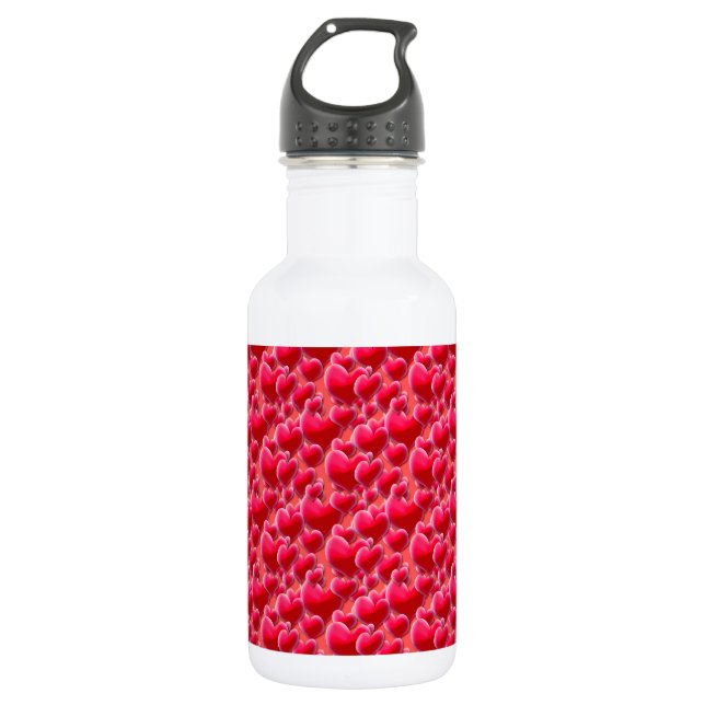 Sea of Pink Hearts 532 Ml Water Bottle (Front)