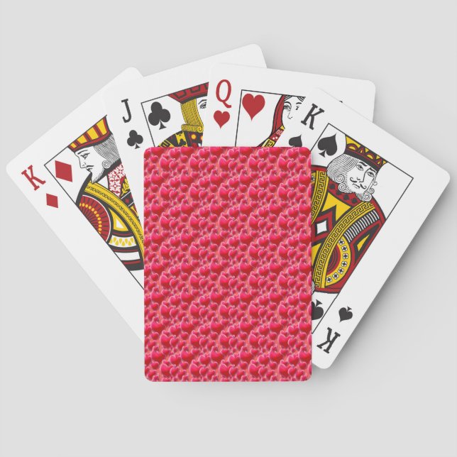 Sea of Pink Hearts Playing Cards (Back)