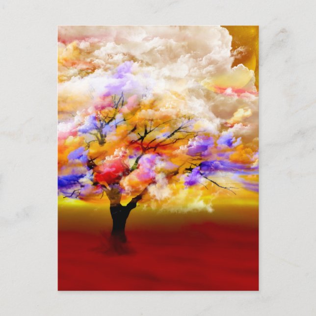 Sea of roses by Lenny clouds surreal Postcard (Front)