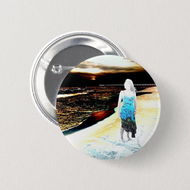 Sea of Rubies 2 Inch Round Button (Front & Back)