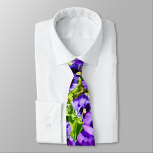 Sea of Serenity: The Beautiful Purple Pansy Field Tie