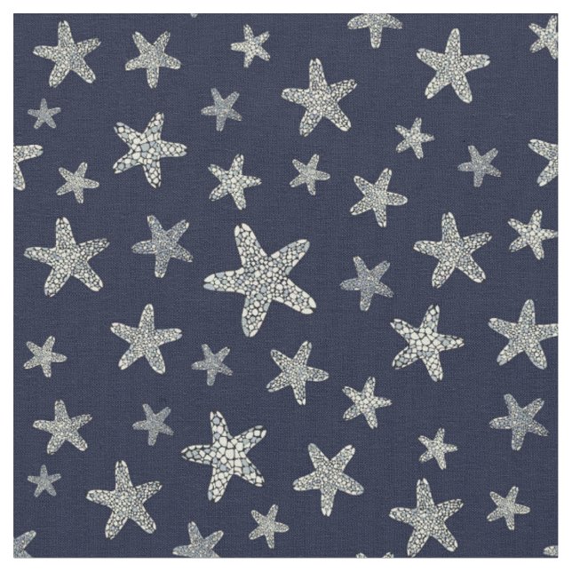 Sea Of Starfish Pattern Fabric (Close Up)