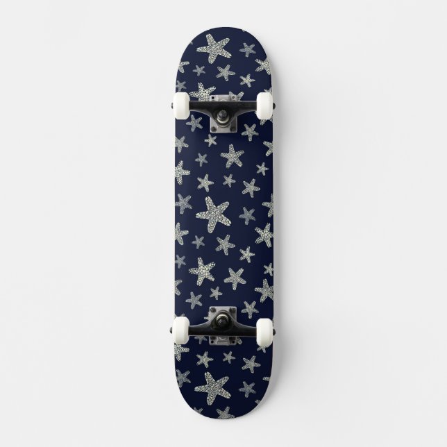 Sea Of Starfish Pattern Skateboard (Front)
