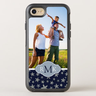 Sea Of Starfish Pattern   Your Photo & Monogram OtterBox Symmetry iPhone 8/7 Case
