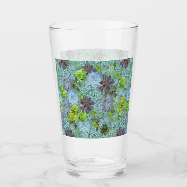 Sea of Succulents Glass (Front)