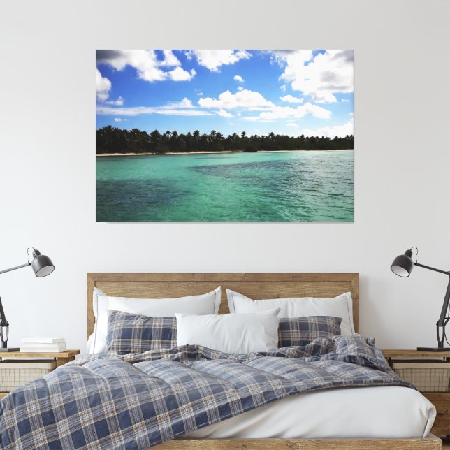 Sea of ​​the Dominican Republic Canvas Print (Insitu(Bedroom))