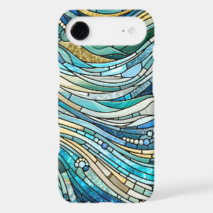 Sea of Waves Teal Mosaic Fine Art