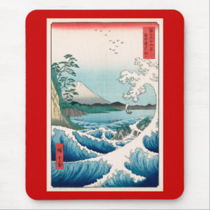 Sea Off Satta Hiroshige Japanese Fine Art Mouse Pad
