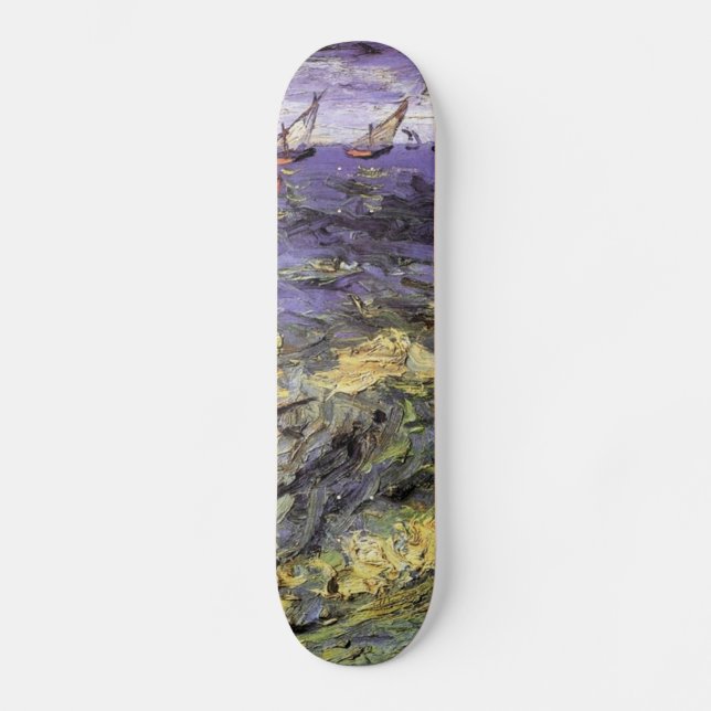 Sea oil painting.  Vincent van Gogh. Skateboard (Front)