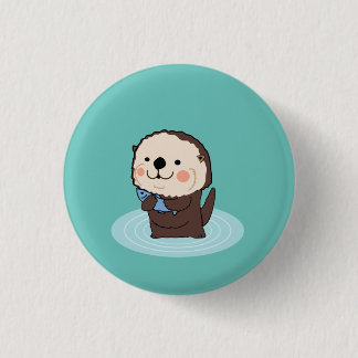 sea otter 1 inch round button