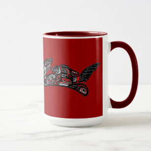 SEA OTTER & BABY (Haida Styled) Art Gift Mug