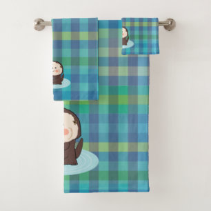 sea otter bath towel set