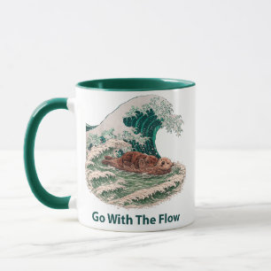 Sea Otter Coffee - Go With The Flow Great Wave  Mug