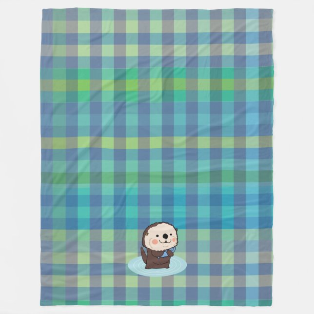 sea otter fleece blanket (Front)