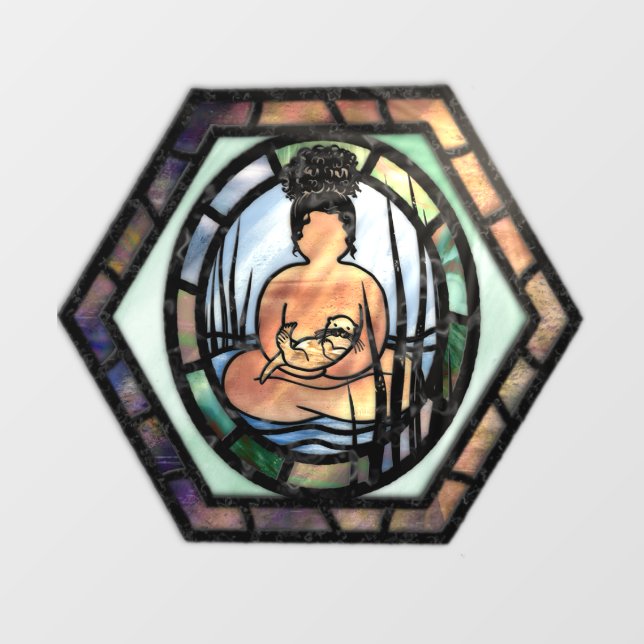 Sea Otter Goddess Window Cling (Sheet)