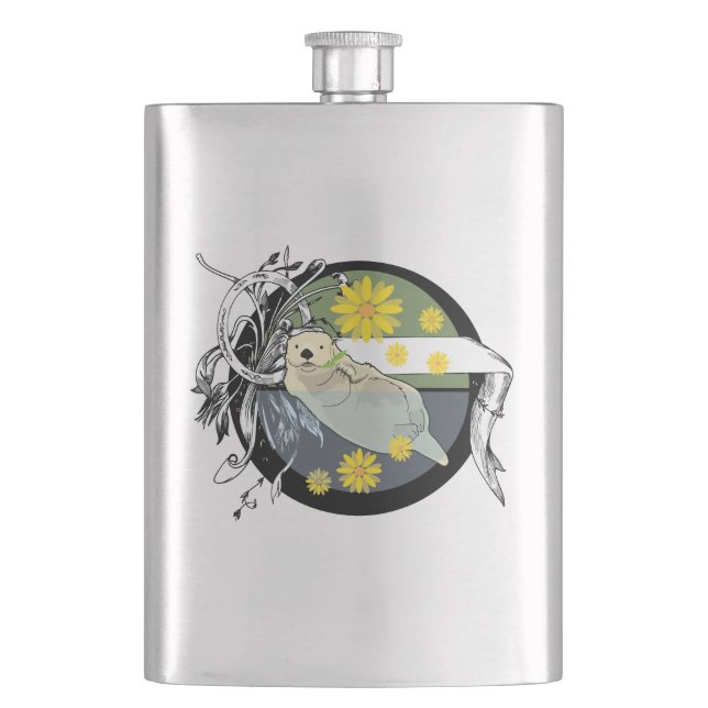 sea otter hip flask (Front)