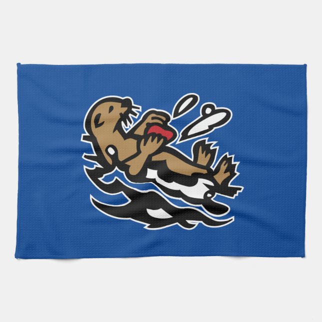 Sea otter kitchen towel (Horizontal)