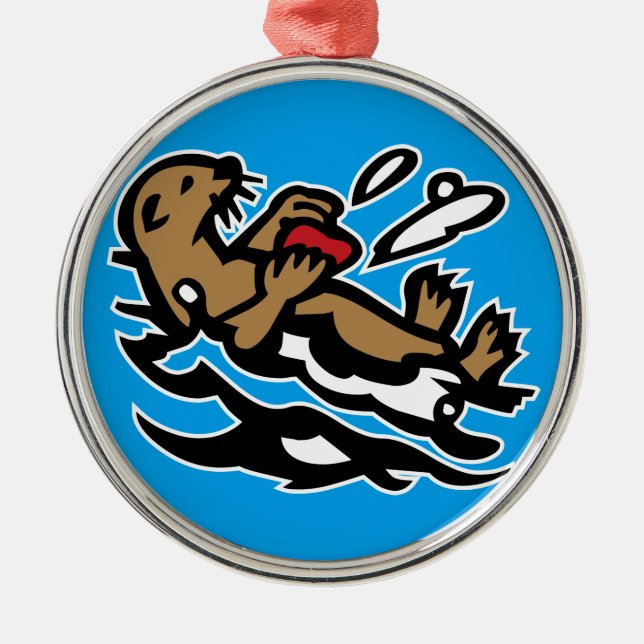 Sea otter metal ornament (Front)