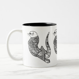 Sea Otter & Ocean Acidification Two-Tone Coffee Mug