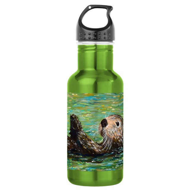 Sea Otter Painting 532 Ml Water Bottle (Front)