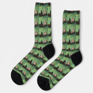 Sea Otter Painting Socks