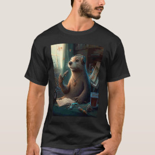 Sea Otter Playing Video Games Sea Otter Gamer T-Shirt