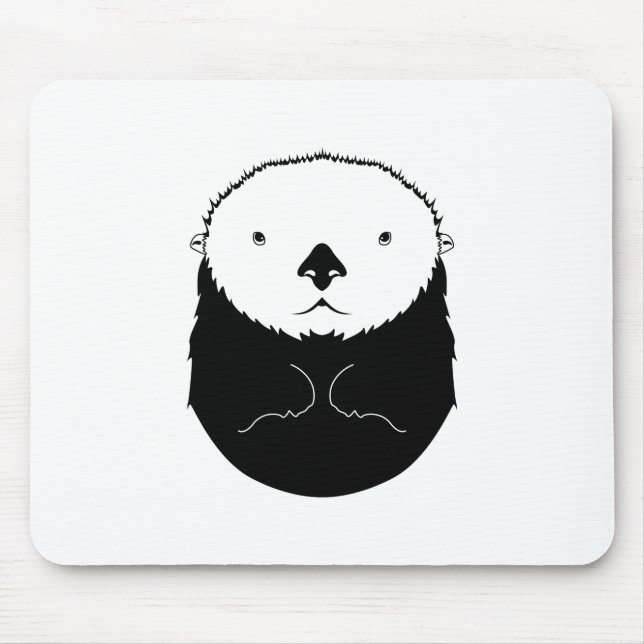 Sea Otter Silhouette  Mouse Pad (Front)