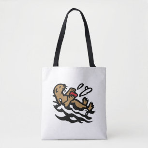 Sea otter tote bag