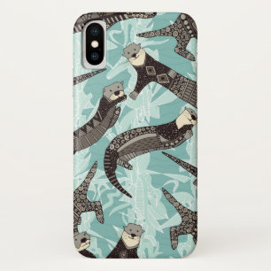sea otters blue Case-Mate iPhone case