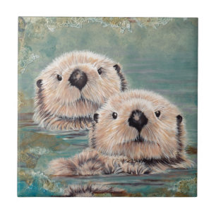 Sea Otters Tile
