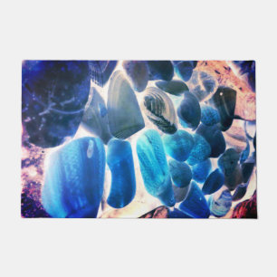Sea oyster shell, colours changed blue to grey   doormat