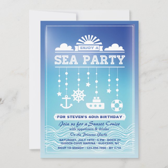 Sea Party Invitation (Front)